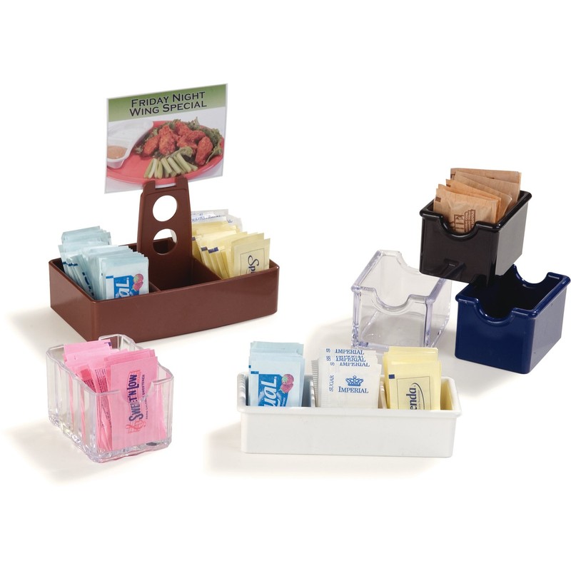 Carlisle 455103 Merchandiser Sugar Caddy with Organizer, 50 Packet Capacity,