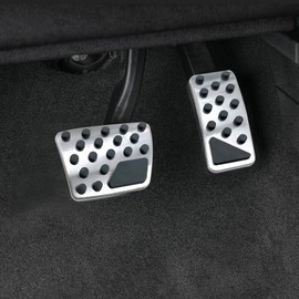 2PCS Car Non-Slip Aluminum Alloy Pedal Pads, Nonslip Car Pedal Pads, Gas Pedal Brake Pedal Cover, Pedal Covers Accessories for Jeep Grand Cherokee 2011-2018, Dodge Durango 2011-2018