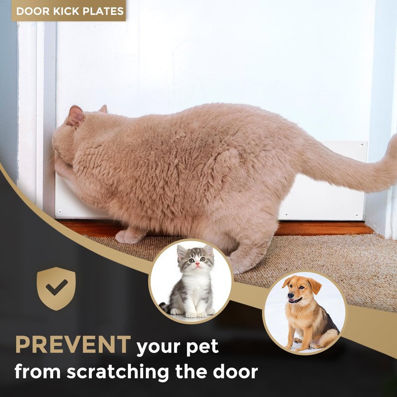 uxcell 2pcs Door Kick Plate, 6 x 32 Inches Aluminum