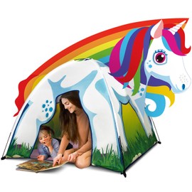 Toysical Unicorn Kids Play Tent - Fun & Imaginative Tent for Kids with Unicorn Shaped Top Princess Playhouse, Unicorns Toys Gifts, Perfect Outdoor & Indoor Play Tents for Girls