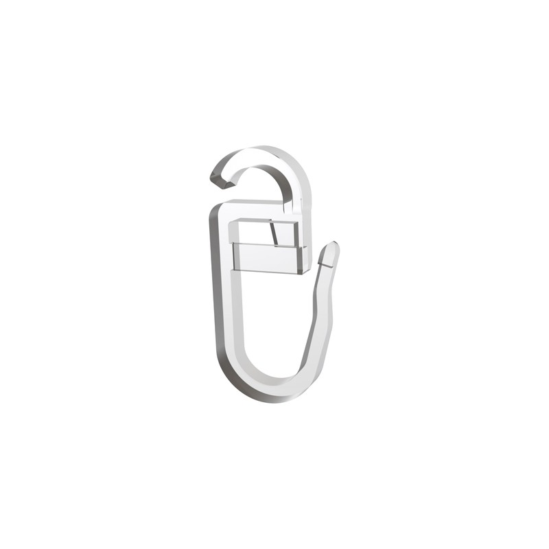 Interdeco Folding Hooks with Flat Eyelet, Clip Over Hooks for