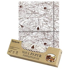 Pastreet WP3200-50 Wax Paper, M (Paris Map), 50 Sheets, Sheet Type