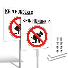 Goodvia XXL High-Quality Sign with Holder 30 x 30 cm Aluminium with UV Protection [German Language] [German Language] [German Language] Goodvia