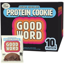 Double Chocolate Protein Cookie, Soft & Chewy, High Protein Snack, Gluten-Free, Grain-Free, Dairy-Free, No Seed Oils, No Refined Sugars, Made with Almond Butter & Collagen, 12-Pack