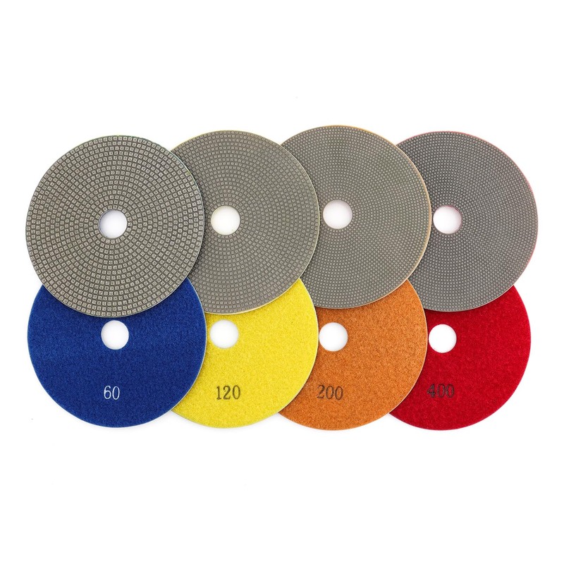 HOMESOM 4" Electroplated Diamond Polishing Pads,Diamond Surface Grinding for Tile