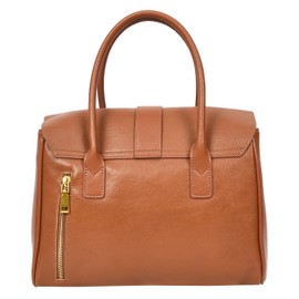 Womens Real Leather Shoulder Bag Large Size Classic Style Tacoma (Tan)