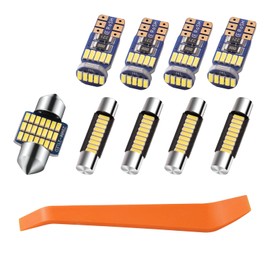 Forccord - Luces LED interiores para Toyota Tacoma 2016-2022 2023 - Bombillas LED blancas para accesorios Tacoma 6500K superbrillantes (kit de 9 bombillas)