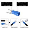 100Pcs 16-14AWG Insulated Terminals Ring Electrical Wire Crimp Connectors (Blue)