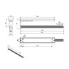SOTECH TED Extendable Towel Rail 1-Arm Polished Chrome (Aluminium, 325-487