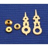 Black Forest Regula Cuckoo Clock Movement Hands For 60 mm or 2 1/4" Dial NEW CREAM w/ Nuts
