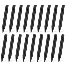 Jubaopen 18PCS Reinforced Ground Spikes, Plastic Ground Spikes Light Replacement Tent Pegs Solar Torch Lights Stake ABS Spikes Stake for Garden Light Security Light(21×2.1cm, Black)