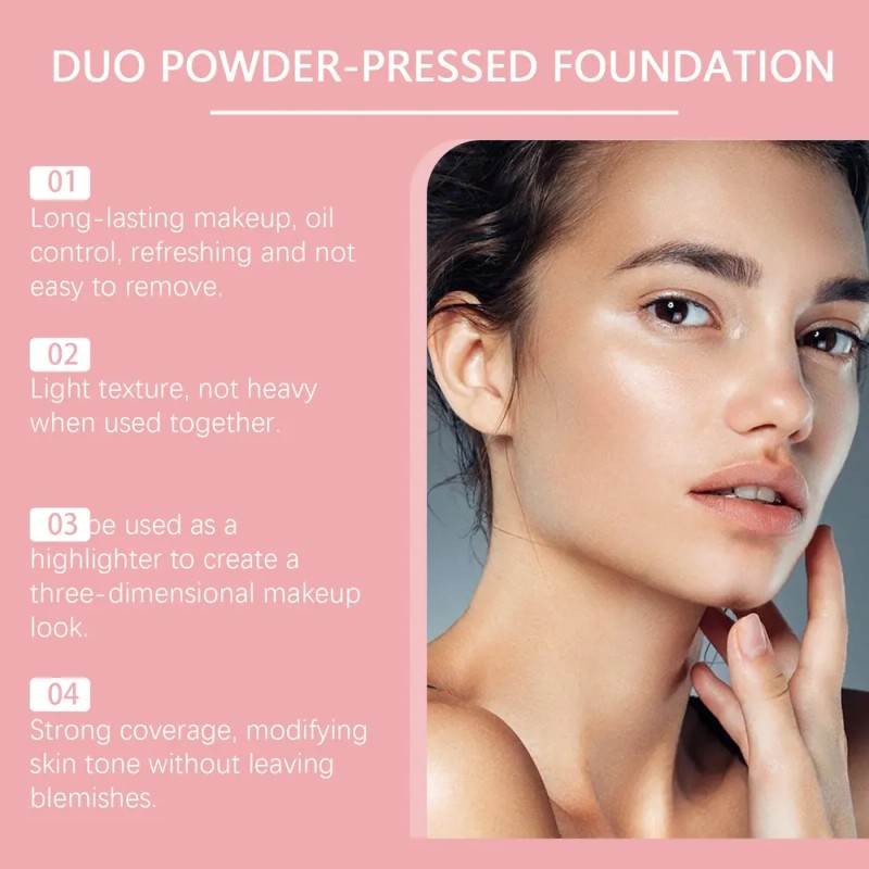 Div Polvo Corrector Compacto: Fija El Maquillaje, Es Ligero,