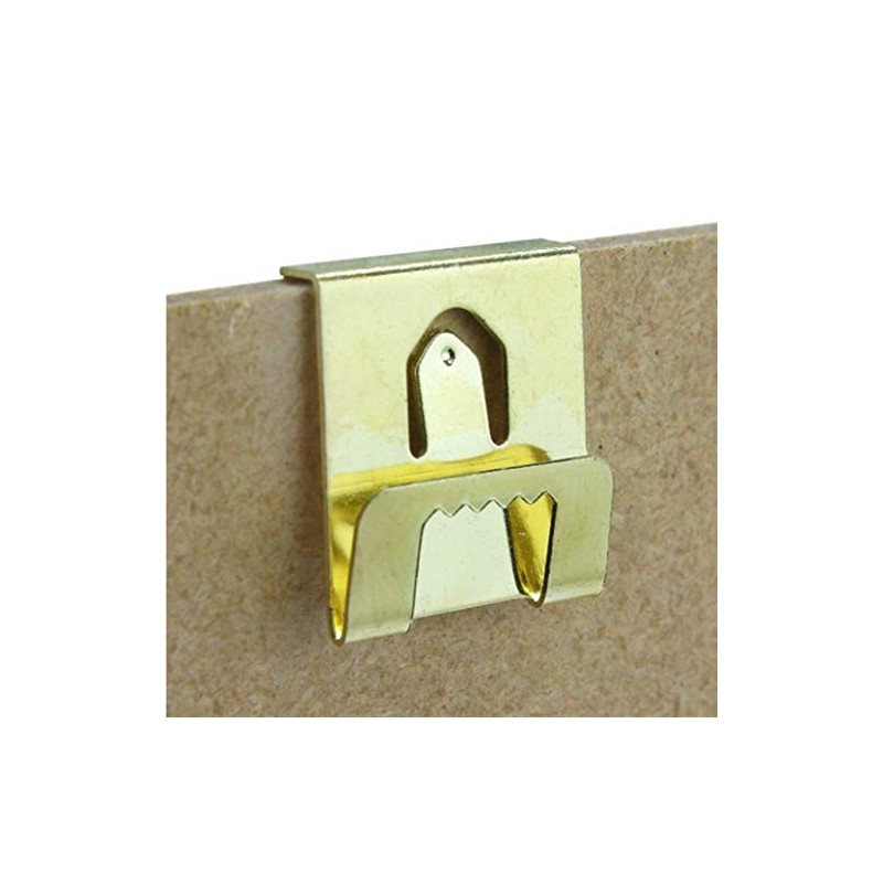 Taskar Clip Over Sawtooth Frame Hanger Gold (20 Pack) 2-3mm