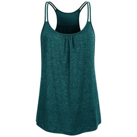 YOFIBARNT Womens Activewear Tops Loose Fit Long Tank Tops for Women Texture Knitting Work Out Camisole Plus Size Ladies Summer Sleeveless Tanks Green 3X-Large