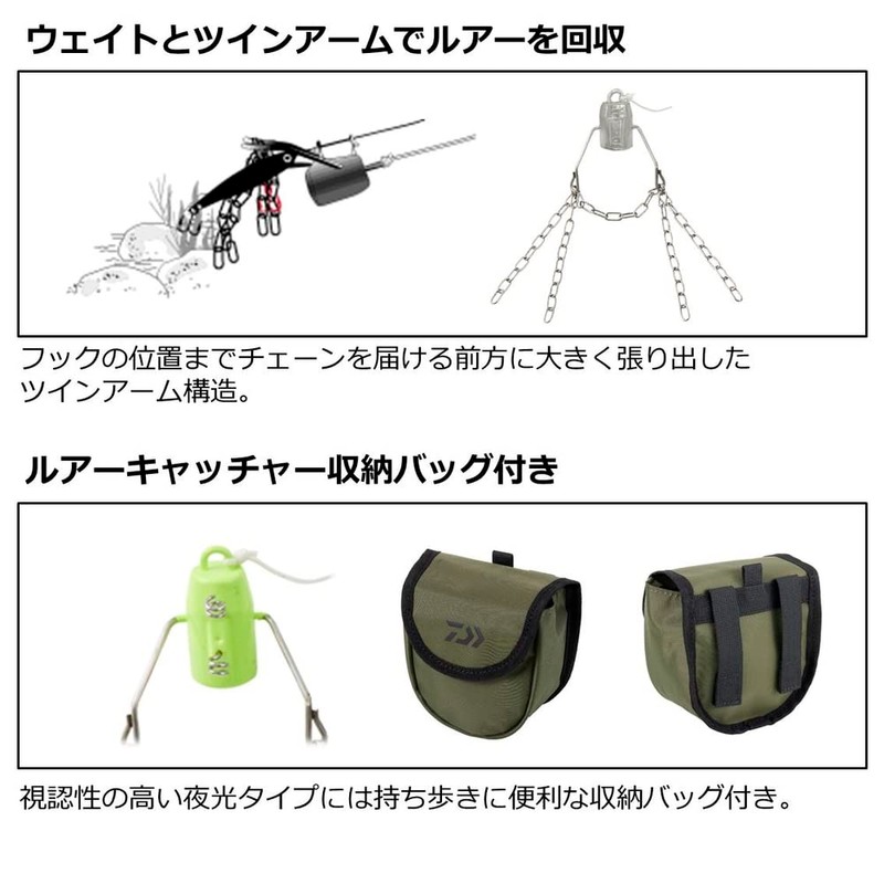 DAIWA Lure Catcher Heavy Weight with Storage Bag GRN