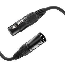 ETEC, XLR Cable, Microphone Cable, XLR Male to XLR Female XLR Connection Cable, Black, 1.50m