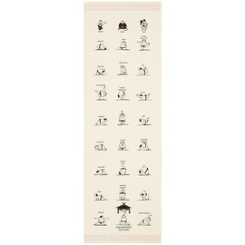 kontex Contex Face Towel, Fugoyomi, Sumo Yoga, Sand Beige, Approx. 13.0 x 39.4 inches (33 x 100 cm)