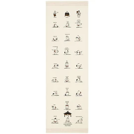 kontex Contex Face Towel, Fugoyomi, Sumo Yoga, Sand Beige, Approx. 13.0 x 39.4 inches (33 x 100 cm)