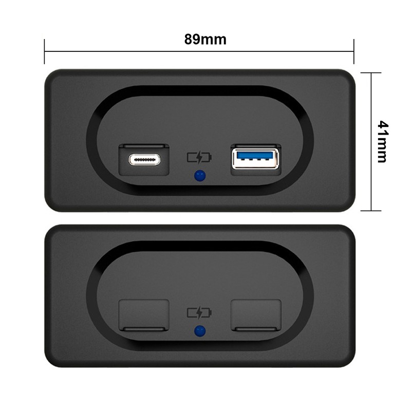 12 Volt USB Socket with Cap, Dual Port Quick USB