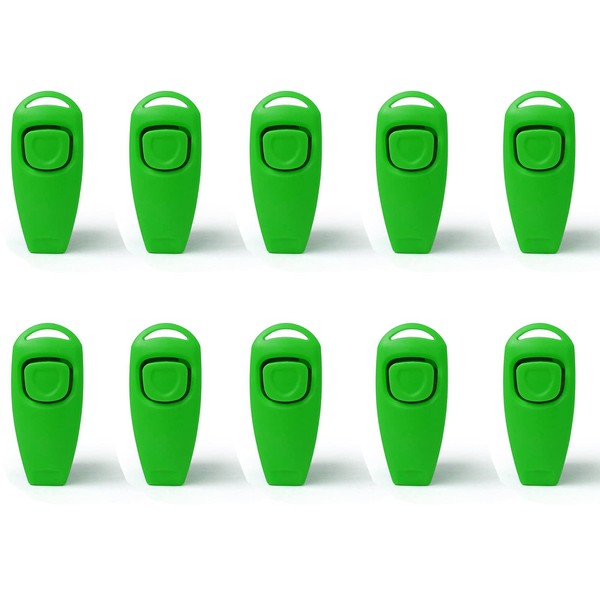 SEIWEI 10 x 2 in 1 Dog Puppy Clicker Whistle