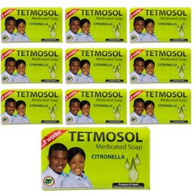 The trend collection 10 Pack Large 120G or 4.2OZ size Tetmosol Soap. 40% Larger than Small size (10)