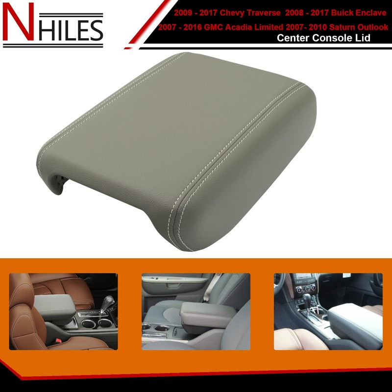 NHILES Center Console Cover Fit for 2007-2017 Chevy Traverse |