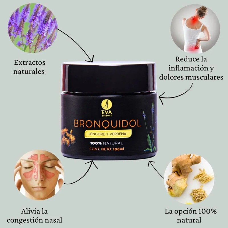 Pomada Eva Essence Bronquidol 100ml Jengibre Y Verbena