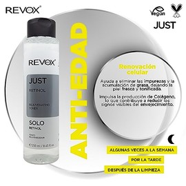 REVOX B77 - Just Retinol Toner, 250 ml, Tónico Facial con Retinol para Rostro y Cuello, Hidrata la Piel en Profundidad, Reduce Arrugas y Manchas Oscur