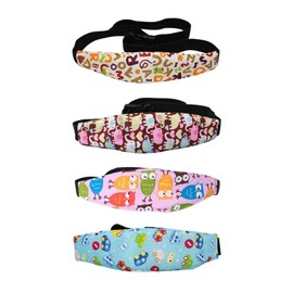 4 Pieces Child Seat Fixed Headband, Head-Mounted Car Child Seat, Head Protection For Baby, Child Seat Headrest For Sleeping, Car Child Seat Bracket