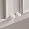 goldenwarm 10 Pack White Drawer knobs Round Glossy White Cupboard