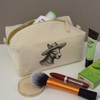 'Donkey Wearing A Straw Hat' Canvas Wash Bag/Makeup Case (CS00038860)
