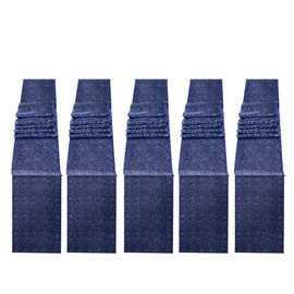JYFLZQ Navy Blue Sequin Table Runner 12" x 72" Pack of 5 Sparkly Navy Metallic Table Runner Glitter Sequin Runner for Table Birthday Party Event Decorations