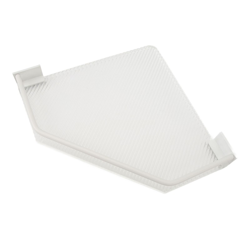Drill Free Acrylic Bathroom Storage Shelf Space Aluminum Wall Mounted