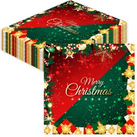 SUPJADE Pack of 60 Napkins Christmas Xmas Napkins Christmas Table Decoration Red Christmas Winter Napkins Christmas Napkins 33 x 33 cm Xmas Decoration