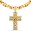 ICEDTAG Men's Large Iced Jesus Cross Pendant, 24" Cuban Link