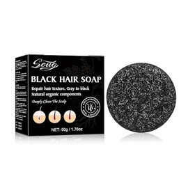2 PCS Gray Hair Reverse Bar for Unisex, Black Hair Soap for Deep Clean the Scalp Grey, Grey Hair Shampoo Bar For Men and Women
