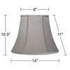 Pewter Gray Large Bell Lamp Shade 8" Top x 14"