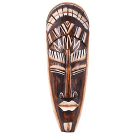 Kunsthandwerk Asien Painted Mask 30 cm Wooden Mask from Bali Wall Mask