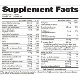 Multivitaminico Gat Mens Multi Test 60 Tabs Sabor Sin Sabor                                                                                           