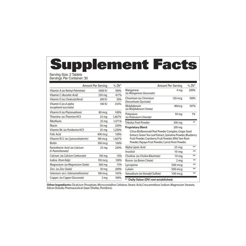 Multivitaminico Gat Mens Multi Test 60 Tabs Sabor Sin Sabor