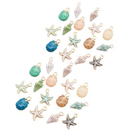 KGDUYC 30 Pieces Hanging Jewellery Pendant Alloy, Shell Pendant, Enamel Jewellery Making Sea Pendant, Alloy Metal Shell Pendant for DIY Jewellery Making Necklace, Bracelet, Earring, Necklace