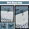 Aolemi Matte Black Wall Mount Bathtub Faucet with Hand Shower