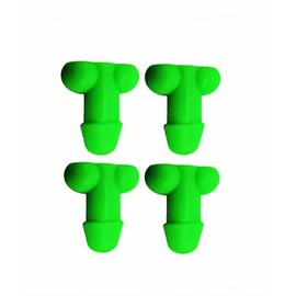 Carastora Glow-in-The-Dark Valve Stem Caps – 4-Pack Funny Wheel Accessories, Airtight, Rustproof, Dustproof & Waterproof Caps for Cars, Bikes, Trucks, Motorcycles – Universal Fit(Green)