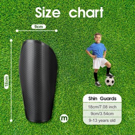 AiQInu Children's Football Shin Pads with Protective Calf Guards, Shin Pads Women's Football, Shin Pads Football Men, Provide Strong Protection (M)