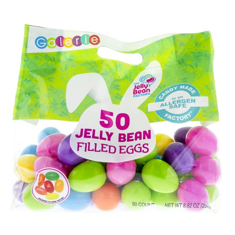 Bulk Plastic Candy Filled Easter Eggs, Jelly Beans, Assorted Bag
