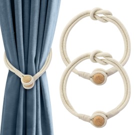 2 Pack Magnetic Curtain Tiebacks, Modern Simple Style Drape Tie Backs for Home & Office Window Drapery