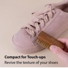 FootFitter Suede & Nubuck Brush Set. Brass & Nylon Brushes