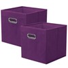 powerking Fabric Storage Box Bins, 2 Pack Foldable Cloth Storage