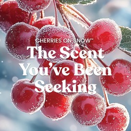 Yankee Candle Large Tumbler Scented Candle with up to 80 Hour Burn Time, Premium Plant Wax Blend for Consistent Burn, 20 oz Tumbler Candle with Room Filling Fragrance, Cherries on Snow