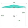 MEWAY 11ft Patio Umbrella Market Table Umbrella with Crank and